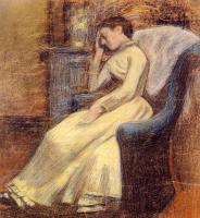 Lemmen, Georges - Julie Lemmen Sleeping in an Armchair